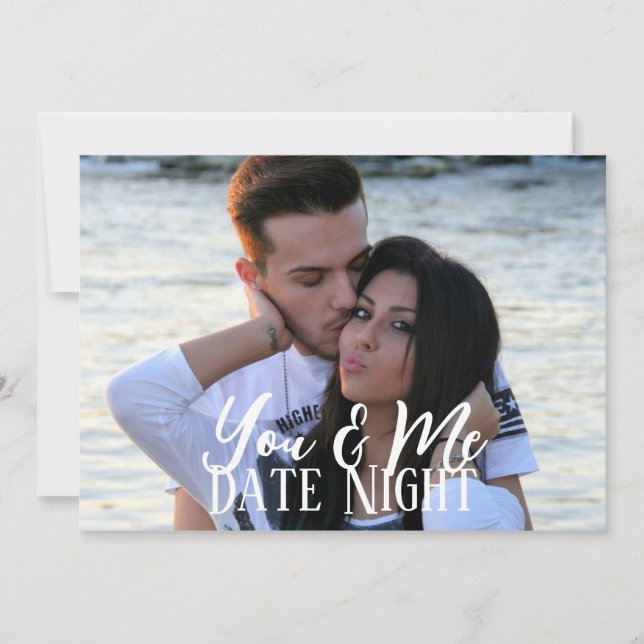 Invitation Vous et moi Date Nuit avec photo (Devant)