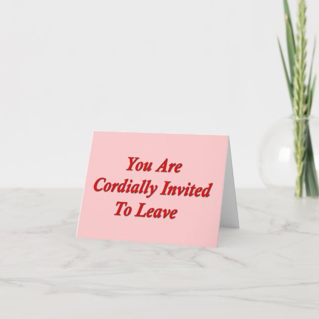 Invitation Vous Êtes Cordialement Invité À Partir (Devant)