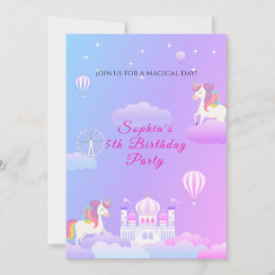 Invitation Vous êtes invité au Palais Licorne Magique !