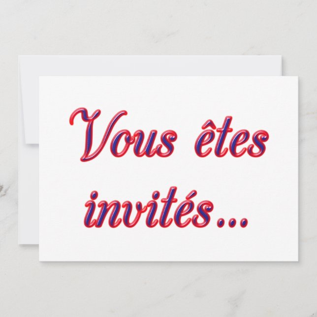 Invitation Vous êtes invités (Devant)