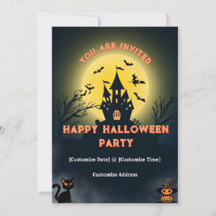 Invitation Vous êtes invités à une fête d'Halloween personnal