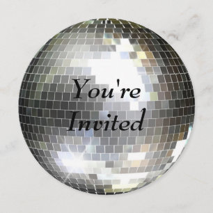 Invitation Vous êtes invités - Boule à facettes