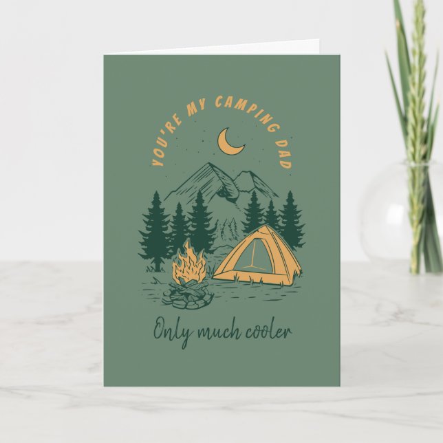 Invitation Vous êtes Ma Fête des pères de Camping Papa Drôle (Devant)