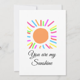 Invitation vous êtes mon soleil jaune orange rayons de soleil