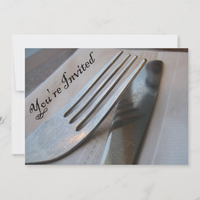 Invitation Vous êtes plan rapproché invité de fourchette et (Devant)