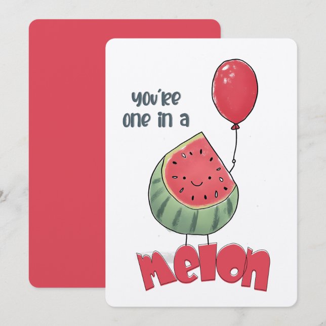 Invitation Vous êtes un dans un Melon - une tranche juteuse d (Devant / Derrière)