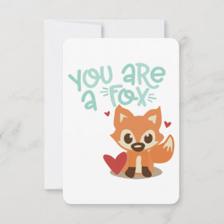 Invitation Vous êtes un renard | Conception de jeu de mots an