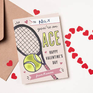 Invitation Vous êtes Une Ace Tennis Classroom Valentines Day 