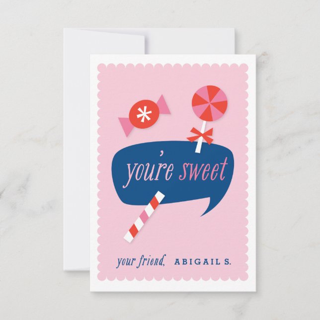 Invitation Vous êtes valentine dans la salle de classe (Devant)