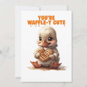 Invitation Vous êtes Waffle y Cute Kawaii Duckling