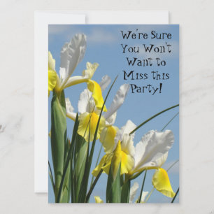 Invitation Vous ne voudrez pas manquer cette fête ! Fleurs Fl