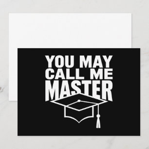 Invitation Vous pouvez m'appeler diplômé de master 2024