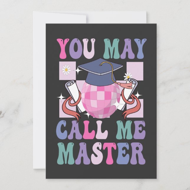 Invitation Vous pouvez m'appeler Master Funny 2024 Graduation (Devant)