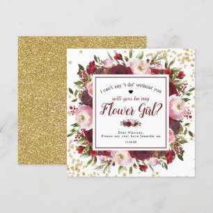 Invitation Vous serez ma demoiselle de honneur   Bourgogne
