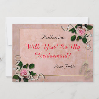 Invitation Vous serez ma demoiselle d'honneur