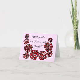 Invitation Vous serez ma demoiselle d'honneur avec le nom et