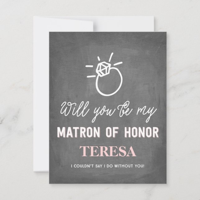 Invitation Vous serez ma demoiselle d'honneur de dame de (Devant)