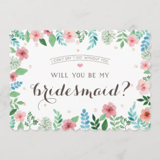 Invitation Vous serez ma demoiselle d'honneur, je ne peux pas