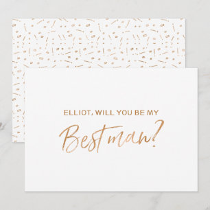 Invitation "Vous serez main rose de Gold de mon meilleur