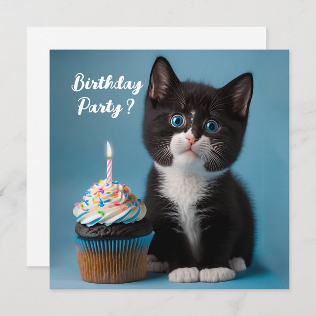 Invitation Vous Voulez Venir À Ma Fête D'Anniversaire ? (Devant / Derrière)