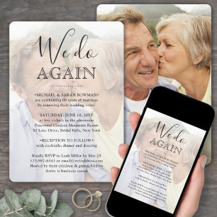 Invitation Vow Renewal 2 Photo Overlay Nous faisons de nouvea