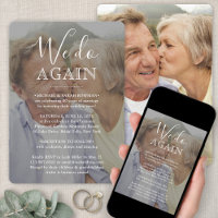 Vow Renewal 2 Photo We Do again White Text Mariage