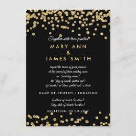 Invitation Vow Renewal Gold Faux Parties scintillant Confetti