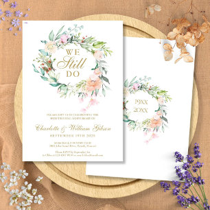 Invitation Vow Renewal Nous Faisons Toujours Floral Garland A