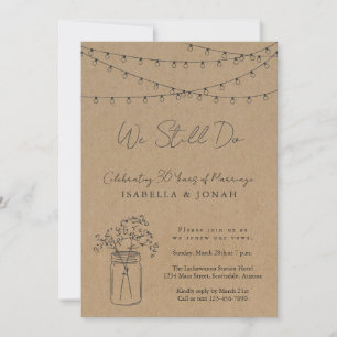 Invitation Vow Renewal Party   Papier Rustique Kra