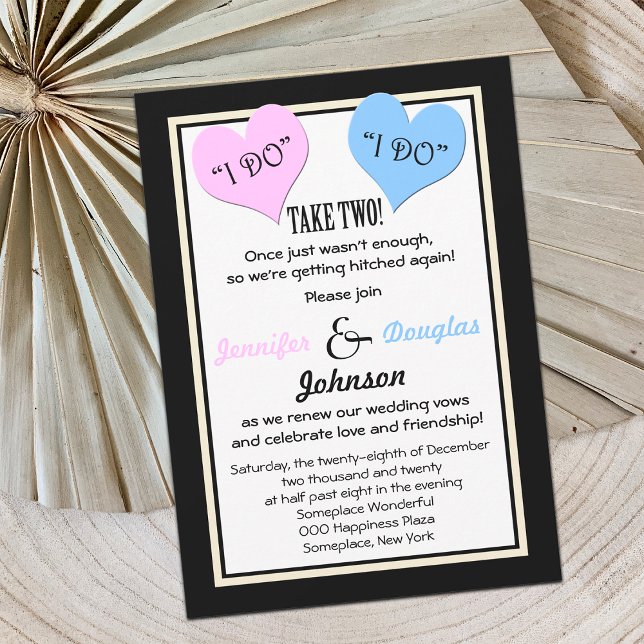 Invitation Vow Renouvellement Je Dois Prendre Deux (Créateur téléchargé)