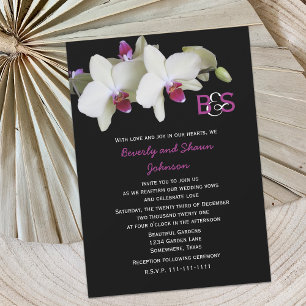 Invitation Vow Renouvellement Orchidées Florales Jaunes et Mo