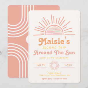 Invitation Voyage Autour De L'Invitation Soleil Anniversair