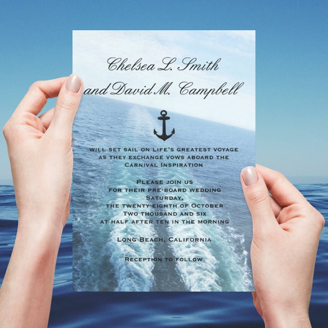 Invitation ©Voyage d'amour|Croisière Bateau/Destination Weddi (Créateur téléchargé)