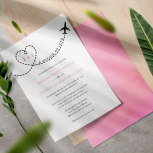 Invitation Voyage d'amour itinéraire avion mariage de destina