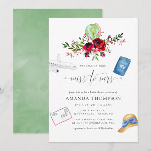 Invitation Voyage d'automne de Miss à Mrs Shower de Mariage