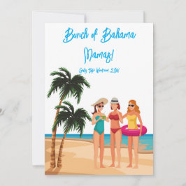 Invitation Voyage de filles aux Bahamas Fête de Bachelorette
