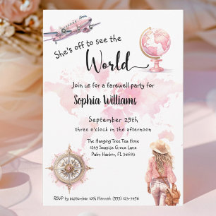 Invitation Voyage de la fête d'adieu