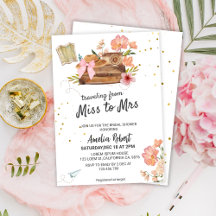 Voyage de miss à mme Adventure Bridal shower