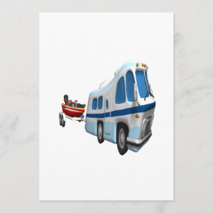 Invitation Voyage de route et de bateau