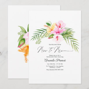 Invitation Voyage Tropical De Miss à Mrs Enterrement de Vie d