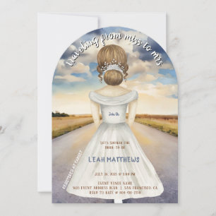 Invitation Voyager de Mlle à Mme Fête des mariées