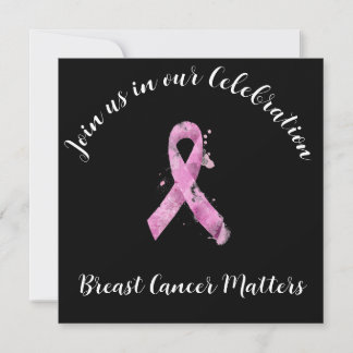 Invitation Vrai cancer du sein Pink Ribbon Party