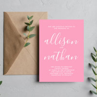 Vrai Simplicité 1 Ballet rose minimaliste Mariage