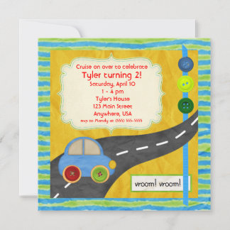 Invitation Vroom !Invitation d'anniversaire