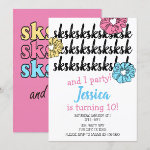 Invitation VSCO Fille fête d'anniversaire