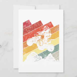 Invitation VTT quatre roues vintage