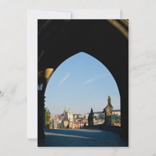 Invitation Vue du pont Charles à Prague