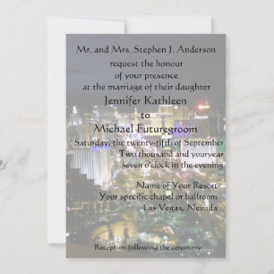 Invitation Vue sur le boulevard Mariage de Las Vegas