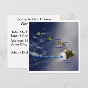 Invitation Vue sur les îles Hawaiiennes