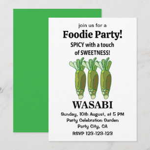 Invitation Wasabi Épicé Avec Une Touche De Douceur Wasabi